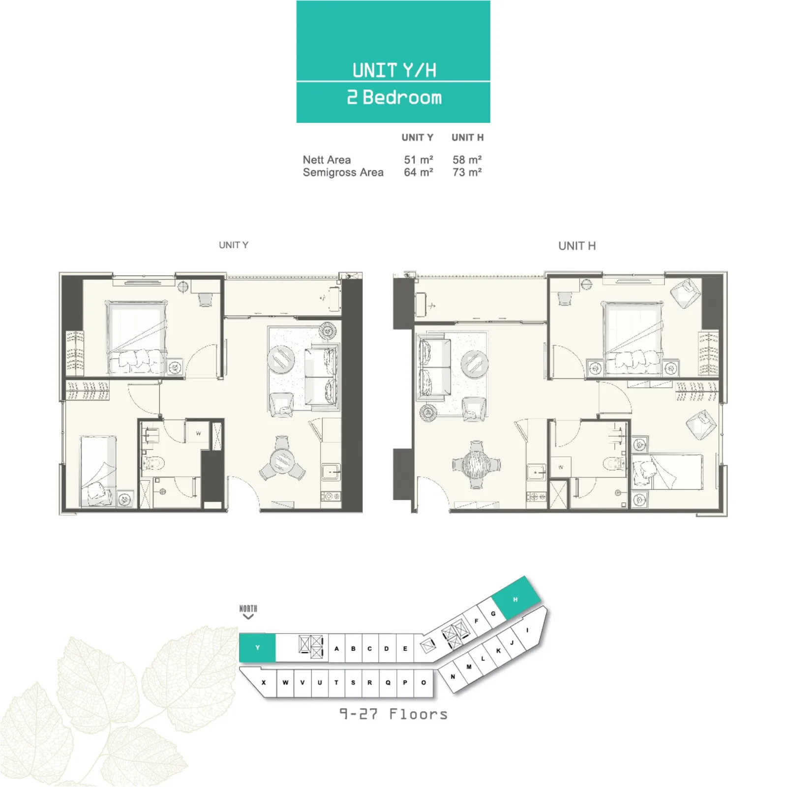 2 Bedroom Altuera Tower Pool City View 64m2 Southgate Residence Jakarta Selatan